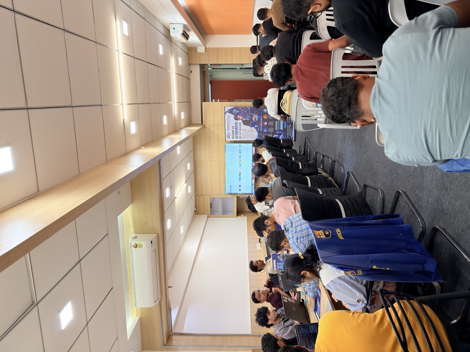 Students attending a RebindRise AI Engineering cohort session