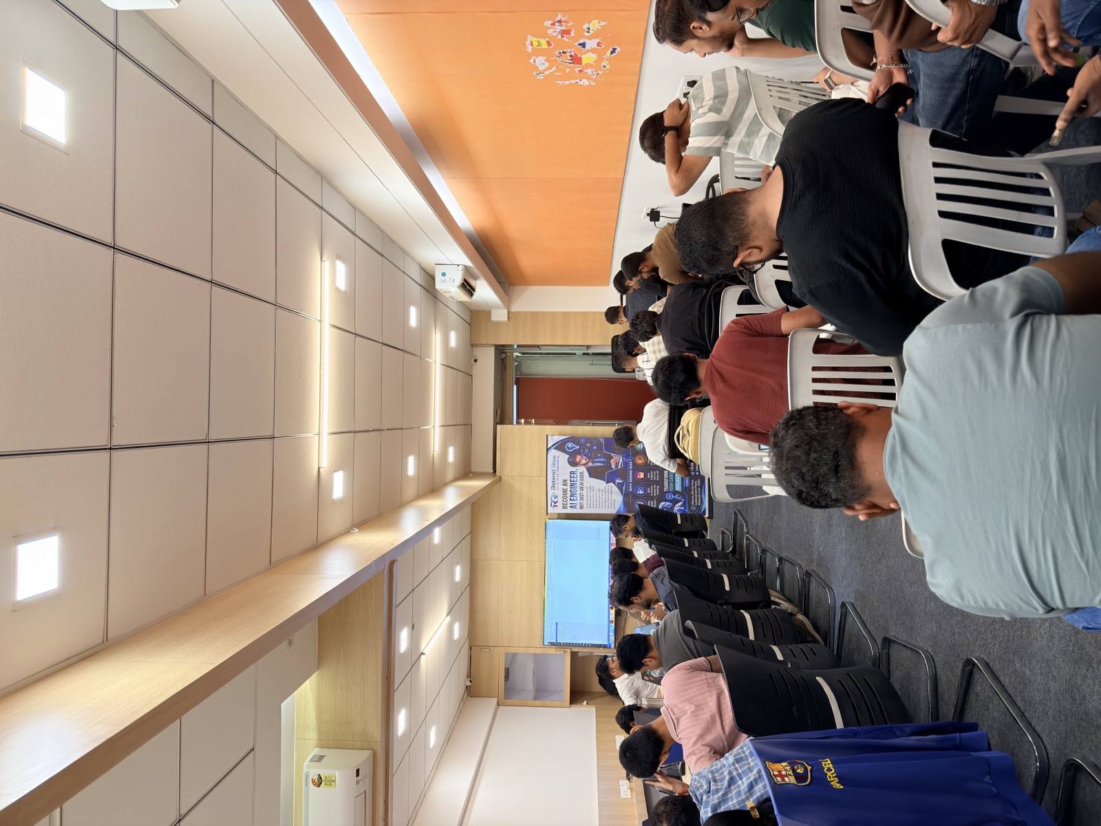 Full cohort room during a RebindRise AI Engineering session